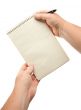 Male Hands Holding Pen and Pad of Paper