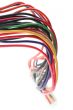 colored cable on white close up