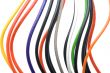 colored cable on white macro