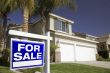 Blue For Sale Real Estate Sign and House