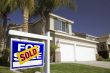 Blue Sold For Sale Real Estate Sign and House