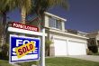 Blue Foreclosure For Sale Real Estate Sign and House