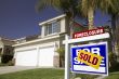 Blue Foreclosure For Sale Real Estate Sign and House