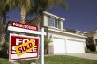 Red Foreclosure For Sale Real Estate Sign and House