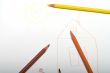 Children`s drawing and pencils.