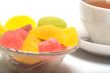 Fruit candy and tea