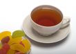 Tea and fruit candy.