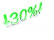 30 percent down on white