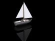 ship. 3D yacht sport icon