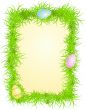 Vector illustration of eggs in grass