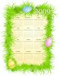 Vector illustration of Easter calendar