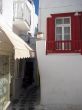 narrow street on a greek island