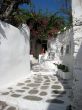 narrow street on a greek island