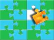 green and blue puzzle surface with one golden piese