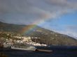 cruise ship and the rainbow