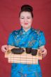 Japanese girl with teapot