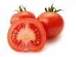 Red tomatos on white background