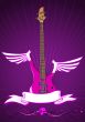 Vector illustration of modern bass guitar