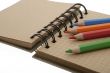 Memo pad with colored pencils