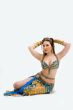 Belly dancer in blue