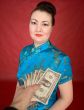 Japanese girl and dollars