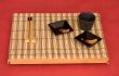 Still life from tray with chinese stick`s