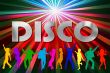 illustration of a colorful disco placard