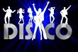 illustration of a colorful disco placard