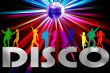 illustration of a colorful disco placard