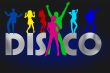 illustration of a colorful disco placard