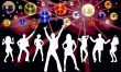 illustration of a colorful disco placard