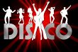 illustration of a colorful disco placard