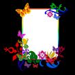 abstract flower frame