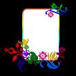 abstract flower frame