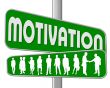 business people and slogan street sign green