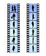 business people on film reel