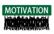 business people with slogan