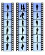 business people on film reel
