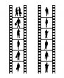 business people on film reel