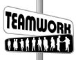 business people and slogan street sign