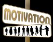 business people and slogan road sign gold