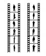 business people on film reel