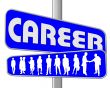 business people and slogan street sign