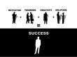 business people with slogan
