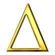 3D Golden Greek Letter Delta