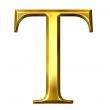 3D Golden Greek Letter Tau