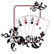 poker playing cards four of a kind