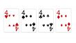 poker playing cards four of a kind
