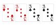 poker playing cards four of a kind