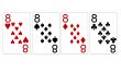 poker playing cards four of a kind
